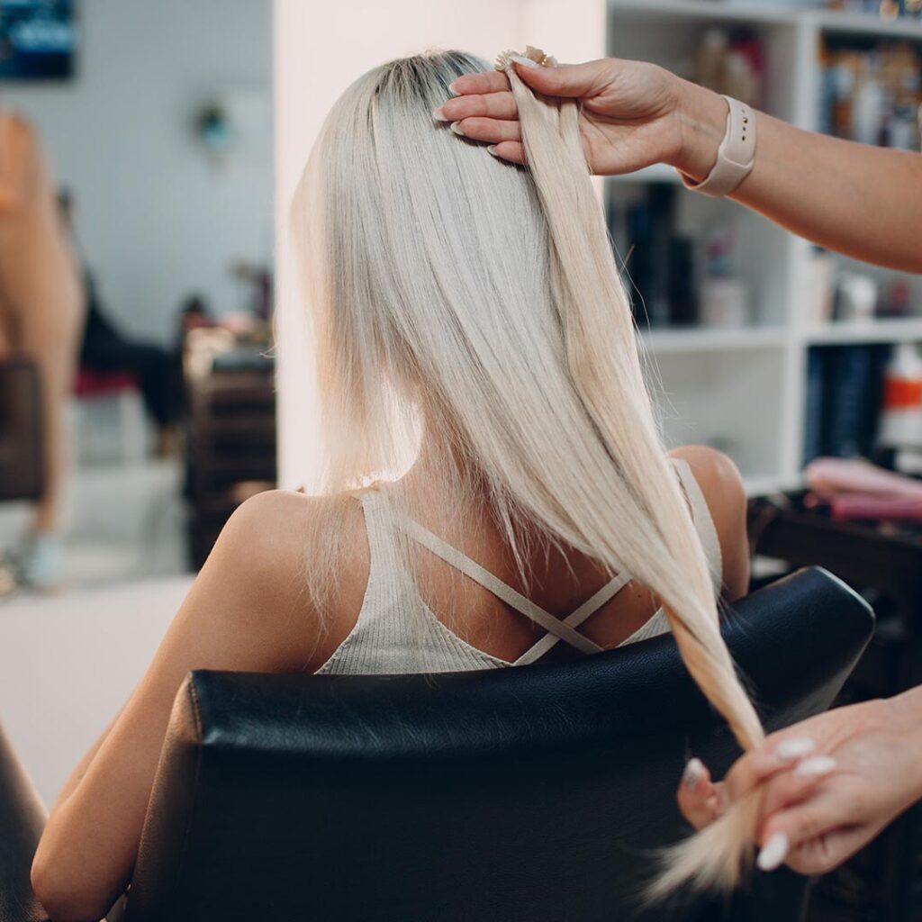 blonde hair extensions